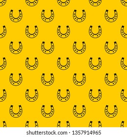 Horseshoe pattern seamless vector repeat geometric yellow for any design
