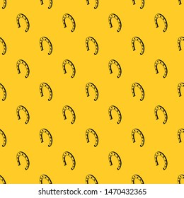 Horseshoe pattern seamless vector repeat geometric yellow for any design