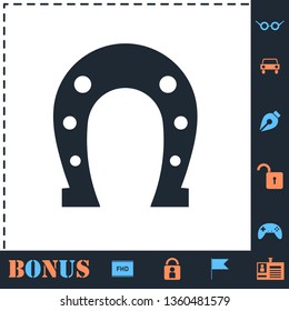 Horseshoe. Perfect icon with bonus simple icons