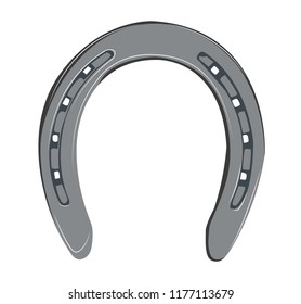 horseshoe realistic vector illustration isolated