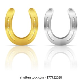 Horseshoe set on a white background.