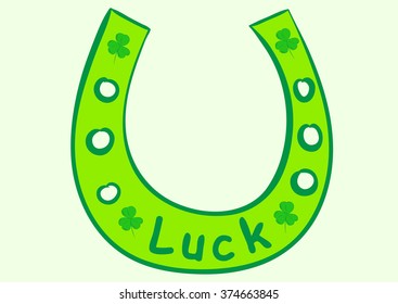 Horseshoe with shamrock