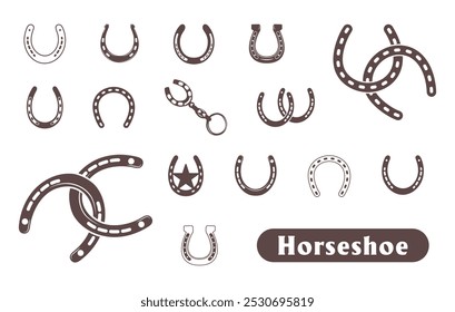 Silhueta de ferradura, Ícone de ferradura, Clipart de ferradura, Contorno de ferradura