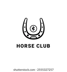 Horseshoe Silhouette. Horseshoe icon and fortune