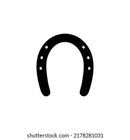 Horseshoe Silhouette for Icon, Symbol, Pictogram or Graphic Design Element. Vector Illustration