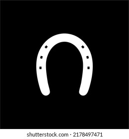 Horseshoe Silhouette for Icon, Symbol, Pictogram or Graphic Design Element. Vector Illustration