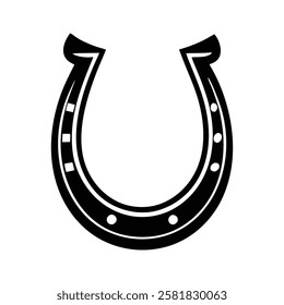 Horseshoe silhouette icon vector illustration