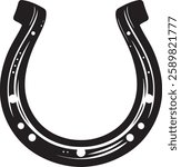 Horseshoe silhouette, perfect for luck, good fortune
