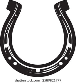 Horseshoe silhouette, perfect for luck, good fortune