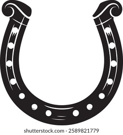 Horseshoe silhouette, perfect for luck, good fortune