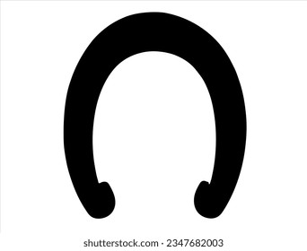 Horseshoe silhouette vector art animal