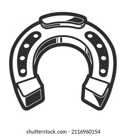 Horseshoe simple icon in 3D style, luck symbol logo, vector