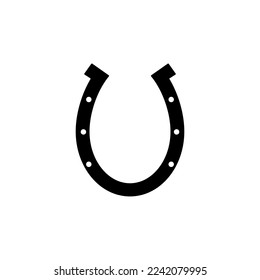 horseshoe simple icon, design template vector