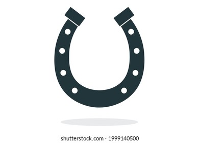 Horseshoe. Simple icon. Flat style element for graphic design. Vector EPS10 illustration