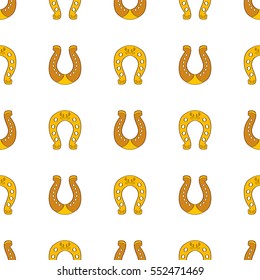 Horseshoe, sketch. Wallpaper seamless.