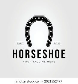 horseshoe or stable or blacksmith isolated logo vector illustration design