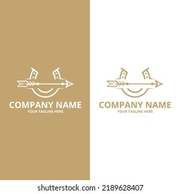 horseshoe or stable or blacksmith logo. Badge Vintage Horseshoe Logo Template Vector