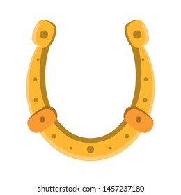 horseshoe steel lucky object cartoon vector illustration graphic design