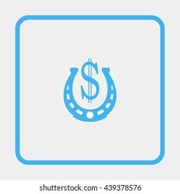 Horseshoe with symbol dollar.