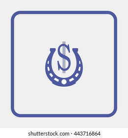 Horseshoe with symbol dollar.