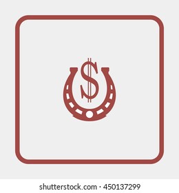 Horseshoe with symbol dollar.
