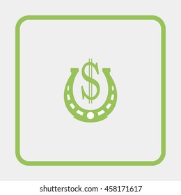 Horseshoe with symbol dollar.