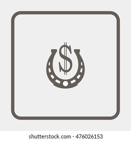 Horseshoe with symbol dollar.