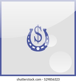 Horseshoe with symbol dollar.