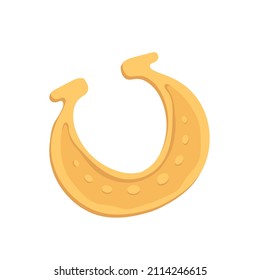 A horseshoe is a symbol of good luck, fortune talisman. Elements for festive decoration. Isolated vector colorful element.