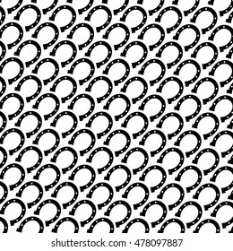 Horseshoe, the symbol of good luck. simple pattern.