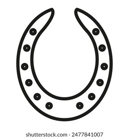 Horseshoe Symbol Icon Ideal for Good Luck and Decorative Designs