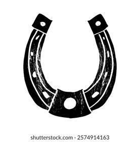 Horseshoe textured isolated. Vector illustration