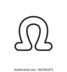 Horseshoe thin line icon. Symbol in trendy outline style. Premium design for web and apps. Perfect for UI. 