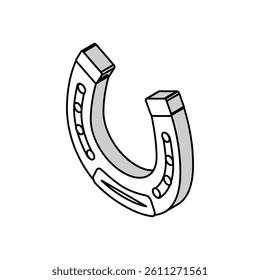 horseshoe tool isometric icon vector. horseshoe tool sign. isolated symbol illustration