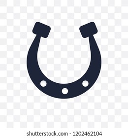 Horseshoe transparent icon. Horseshoe symbol design from Desert collection. Simple element vector illustration on transparent background.