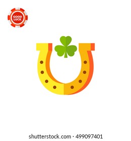Horseshoe With Trefoil Inside Icon