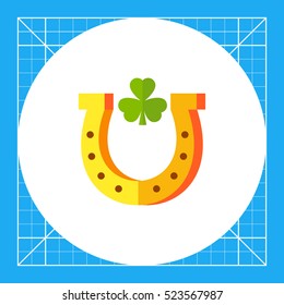 Horseshoe With Trefoil Inside Icon