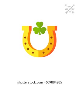 Horseshoe With Trefoil Inside Icon
