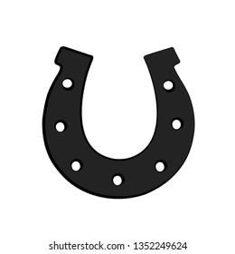 Horseshoe, vector black icon