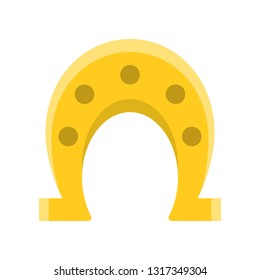 Horseshoe vector, Feast of Saint Patrick flat style icon
