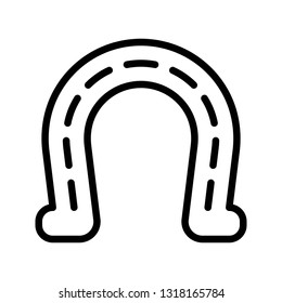Horseshoe vector, Feast of Saint Patrick line style icon