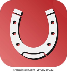 Horseshoe Vector Glyph Gradient Background Icon For Personal And Commercial Use.
