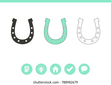 Horseshoe vector icon.