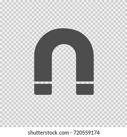 Horseshoe vector icon eps 10. Good luck symbol. Simple isolated pictogram.