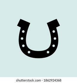 Horseshoe vector icon, flat design