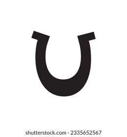 Horseshoe vector icon. Horseshoe flat sign design. Horse shoe symbol pictogram. UX UI icon
