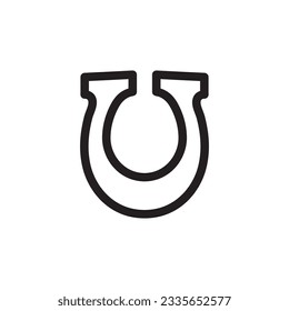 Horseshoe vector icon. Horseshoe flat sign design. Horse shoe symbol pictogram. UX UI icon