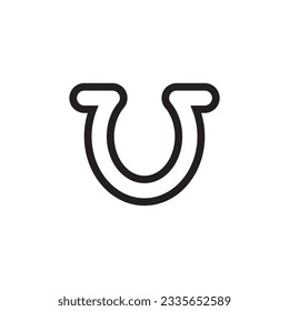 Horseshoe vector icon. Horseshoe flat sign design. Horse shoe symbol pictogram. UX UI icon