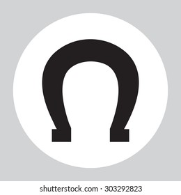 Horseshoe vector icon illustration.