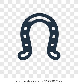 Horseshoe vector icon isolated on transparent background, Horseshoe transparency logo concept